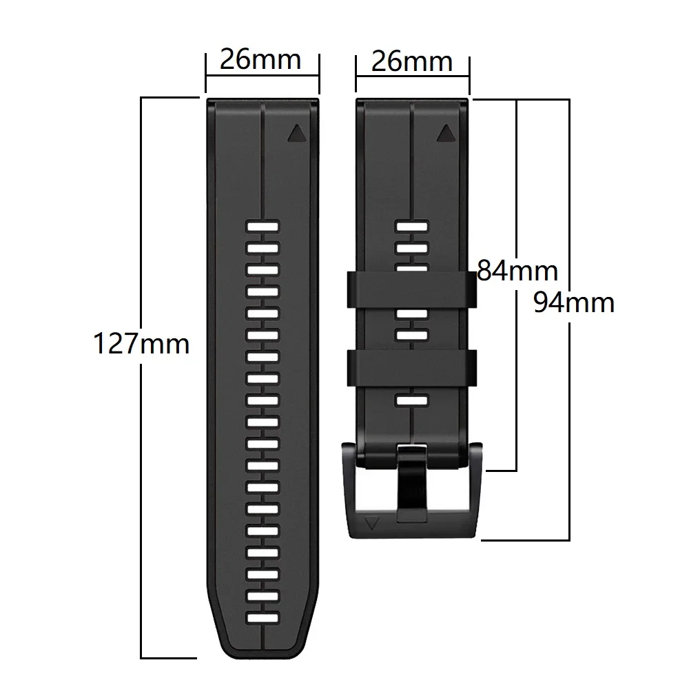 22 mm 26 mm Silikonski Trak Za Garmin Fenix 7 6 7X 6X 5 5X Hitro Sprostitev Watchband za Garmin EPIX Enduro Pametno Gledati Band 1