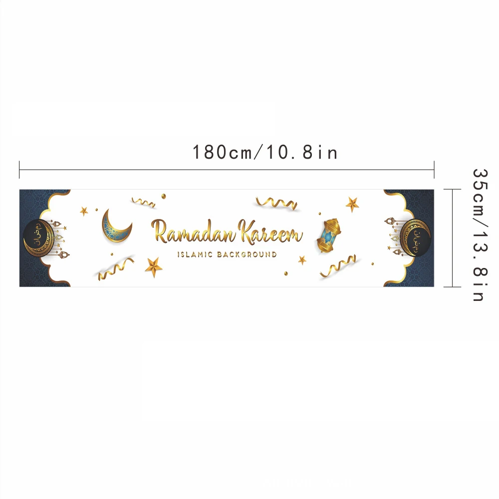 35x180cm Eid Mubarak Namizni Tekač Ramadana Dekoracijo Za Dom Islamske Muslimanska Stranka Dekor Ramadana Kareem Eid Al Adha Darilo 1