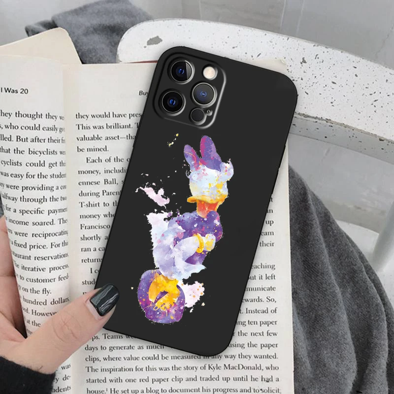 Disney Grad Dumbo Bambi Primeru Telefon Za Apple iPhone 14 13 12 11 SE XS XR X 7 8 6 5 mini Pro Plus MAX 2020 Črni Pokrov 1
