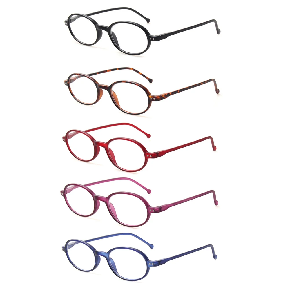 CLASAGA Obravnavi Očala Spomladanski Tečaj Ovalne Plastični Okvir z Okrasnim Očala Moških in Žensk HD Recept Bralec Očala 0~600 2