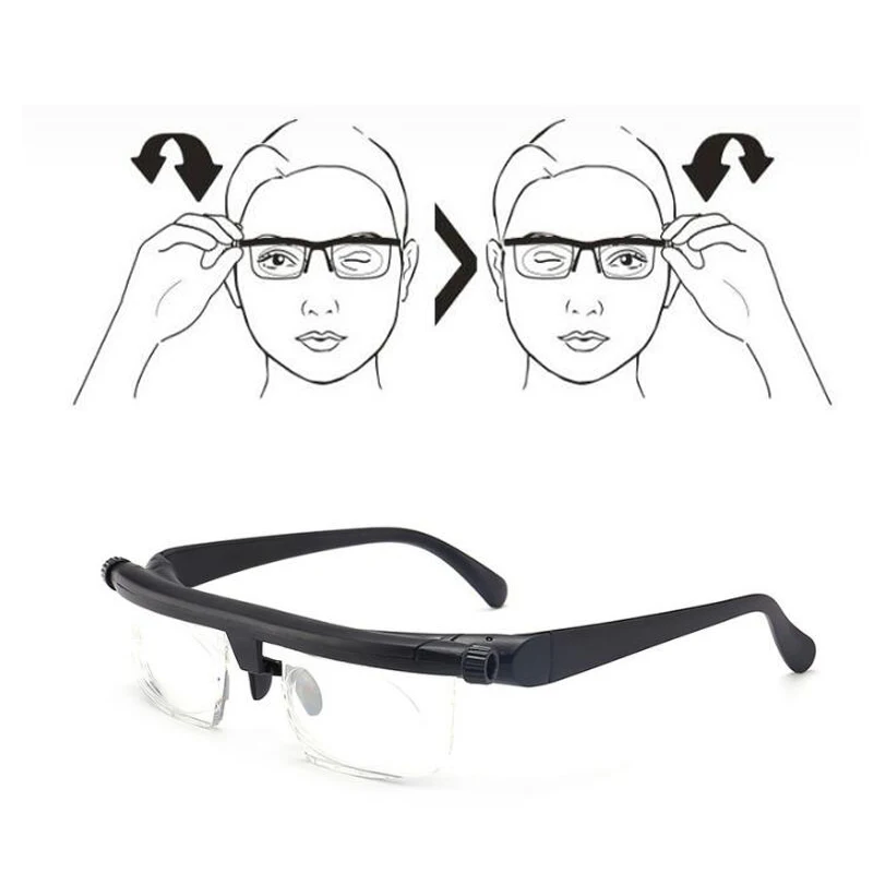 Vizija Poudarek Nastavljiv TR90 Obravnavi Očala za Kratkovidnost Eye Glasses -6D do +3D Spremenljivo Objektiv Popravek kateri je daljnogled Povečevalno 2