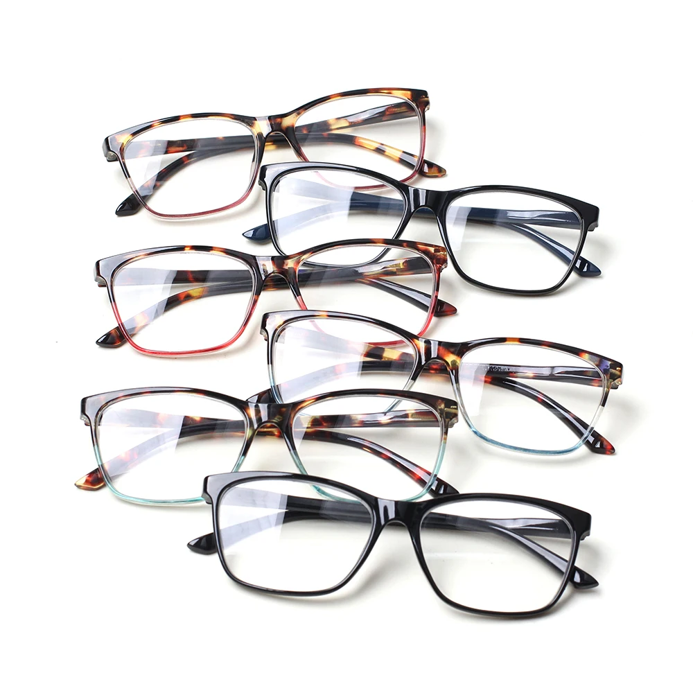 Eleganten Pravokotne Obravnavi Očala Spomladanski Tečaj Moški Ženske HD Očala Dioptrije +0- -+600 2
