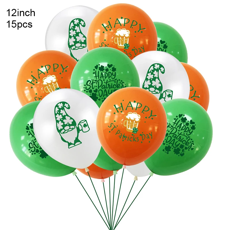 Vesel St Patricks Day Okraski Srečo, Zelena Clovers Latex Baloni Torto Pokrivalo Irski Dan Stranka Dekor Baby Tuš Odlikovanja 3