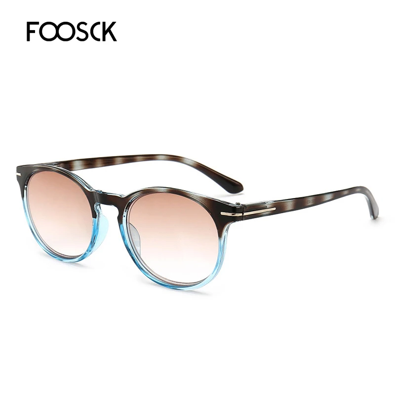 FOOSCK Letnik Krog Branje sončna Očala Ženske, Moške blagovne Znamke Oblikovalec Prebyopia Očala Očala Očala Dioptrije +1.0 +4.0 3