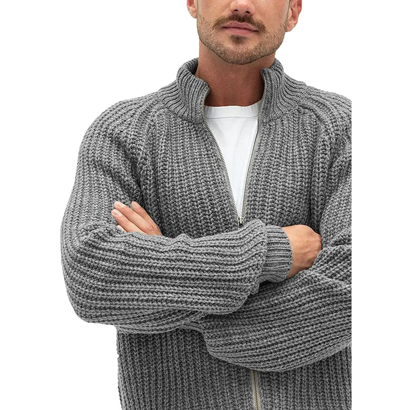 Jeseni, Pozimi 2022 pulover jopico Moške Evropski in Ameriški barva zadrgo visok ovratnik plesti plašč velikosti oblačila za moške 3