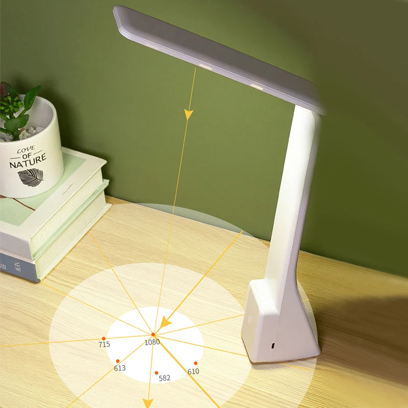 LED Dormitorij Lučka Prosto Zložljive Smart Touch Tonika LED Desk Žarnice, Velika Zmogljivost Baterije Majhna Nočna Lučka Za Študij Branje 3