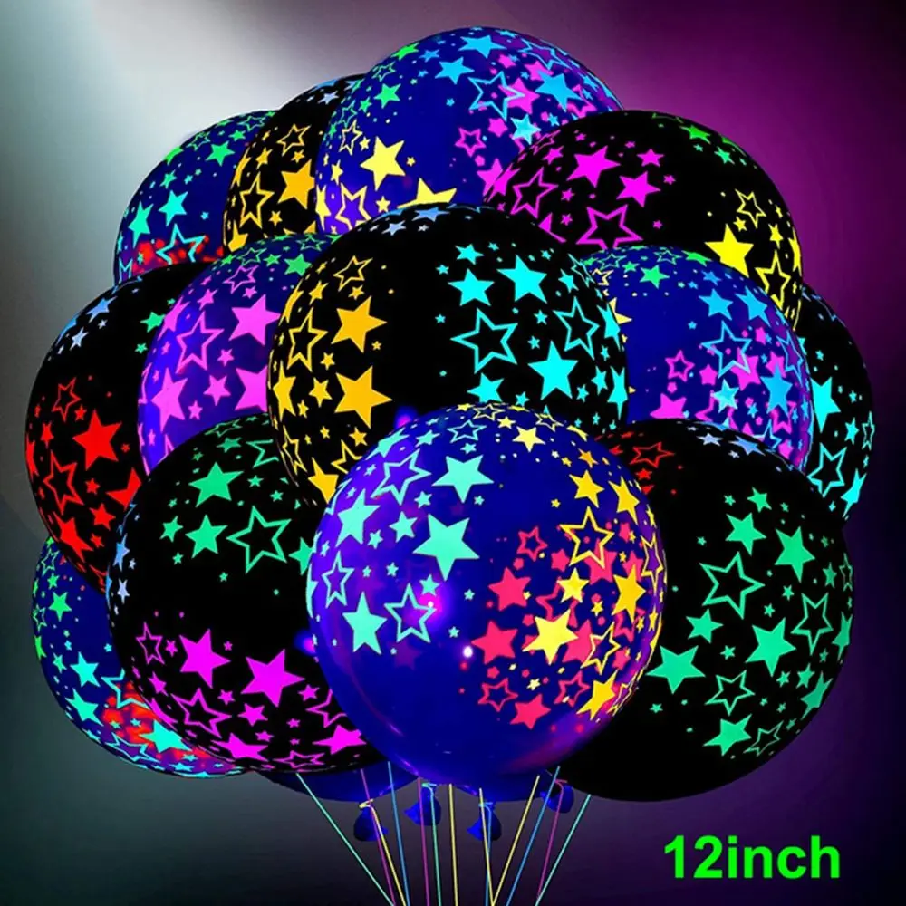 12 Svetlobna Balon Neon Glow Baloni UV Blacklight Reaktivni Stranka Ballon Dekor Otroci Rojstni dan, Poroko Fluorescentna Baloni 4