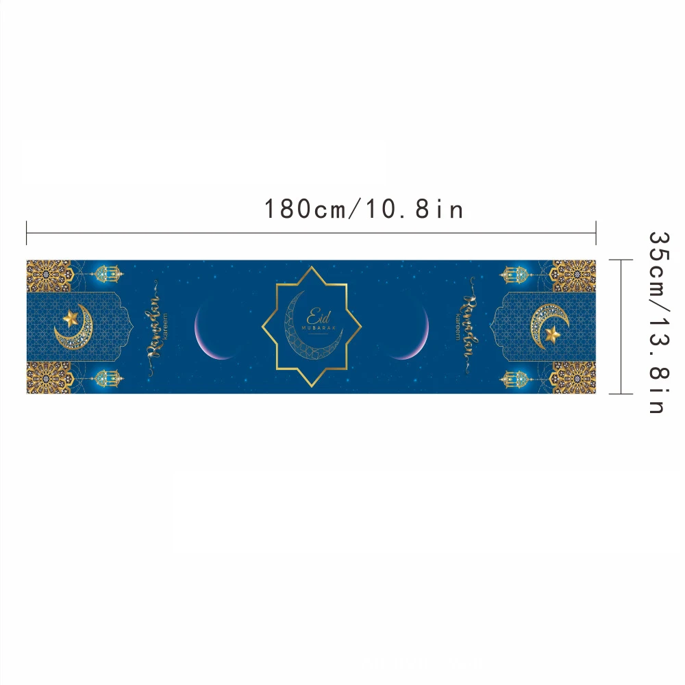 35x180cm Eid Mubarak Namizni Tekač Ramadana Dekoracijo Za Dom Islamske Muslimanska Stranka Dekor Ramadana Kareem Eid Al Adha Darilo 4