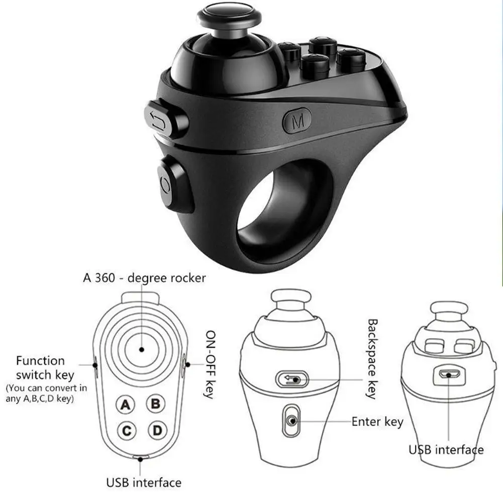 R1 Obroč Brezžična tehnologija Bluetooth Gamepad VR 3D Virtualni Realnosti Očala Čelada 4.0 VR Gamepad Krmilnika Palčko Gaming Daljinski upravljalnik 4