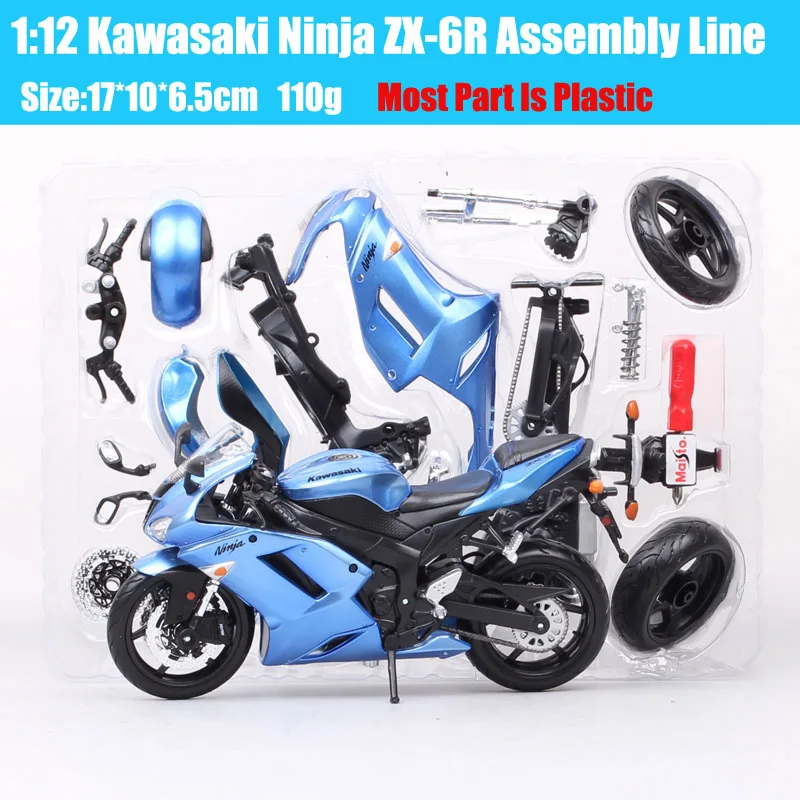 Maisto montažna linija 1:12 lestvici kawasaki ninja zx-6r bike 